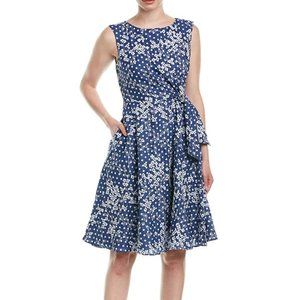 Tahari by ASL Sleeveless Embroidered Floral Dress
